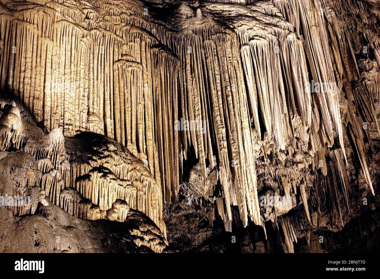 Vari Cave Cave of Antiparos, Antiparos island, Cyclades, Greece. The cave of ...