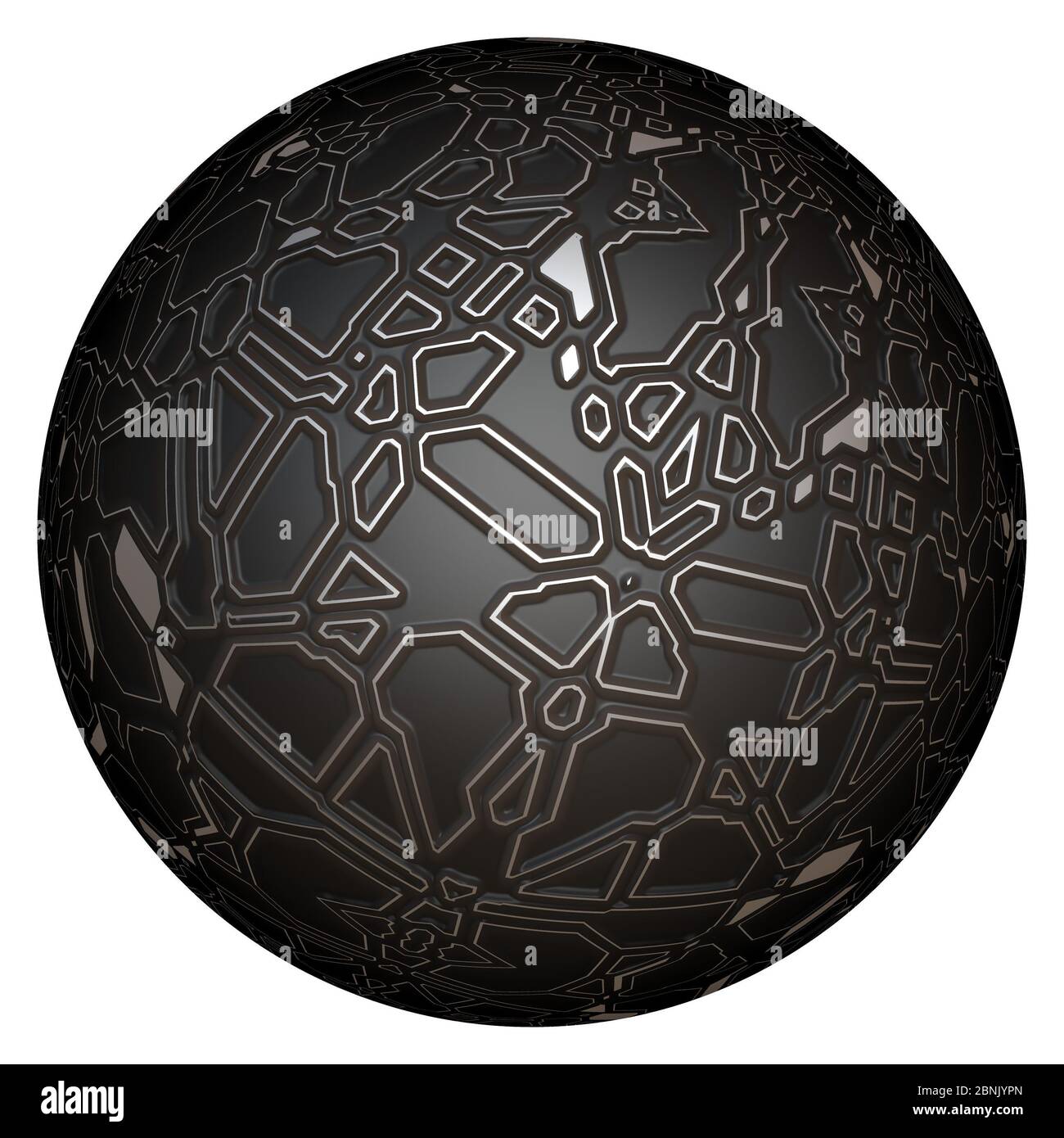 futuristic 3d globe sphere Stock Photo