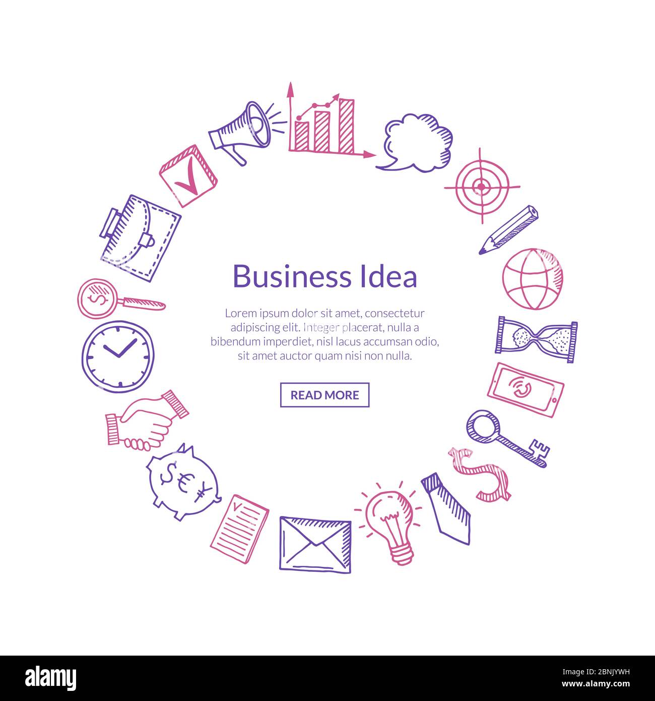 Vector business icons in circle Stock Vector Image & Art - Alamy
