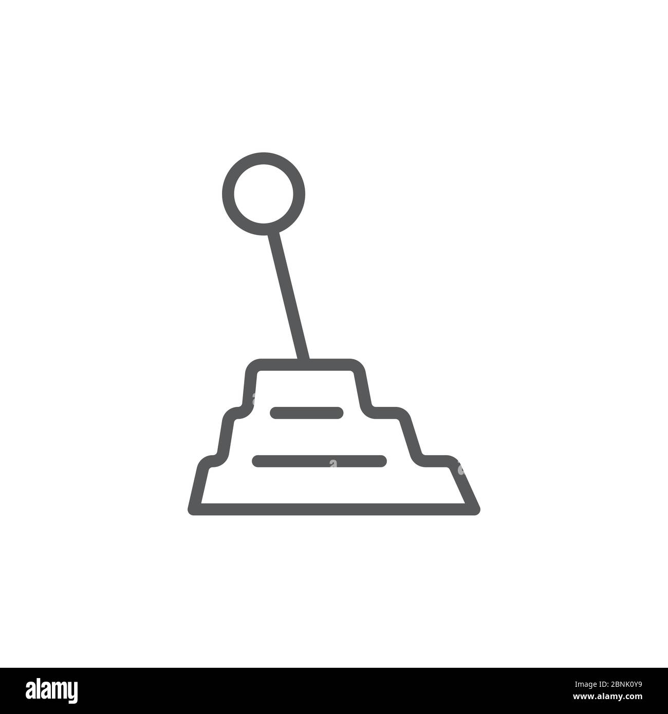 Car transmission vector icon symbol isolated on white background Stock