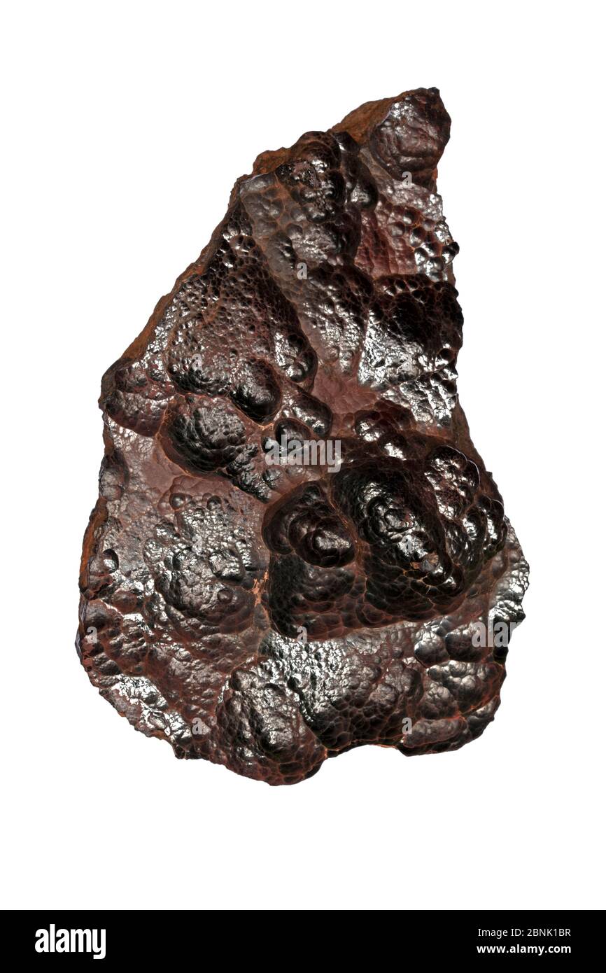 Botryoidal hematite  main ore mineral of iron, Morocco Stock Photo