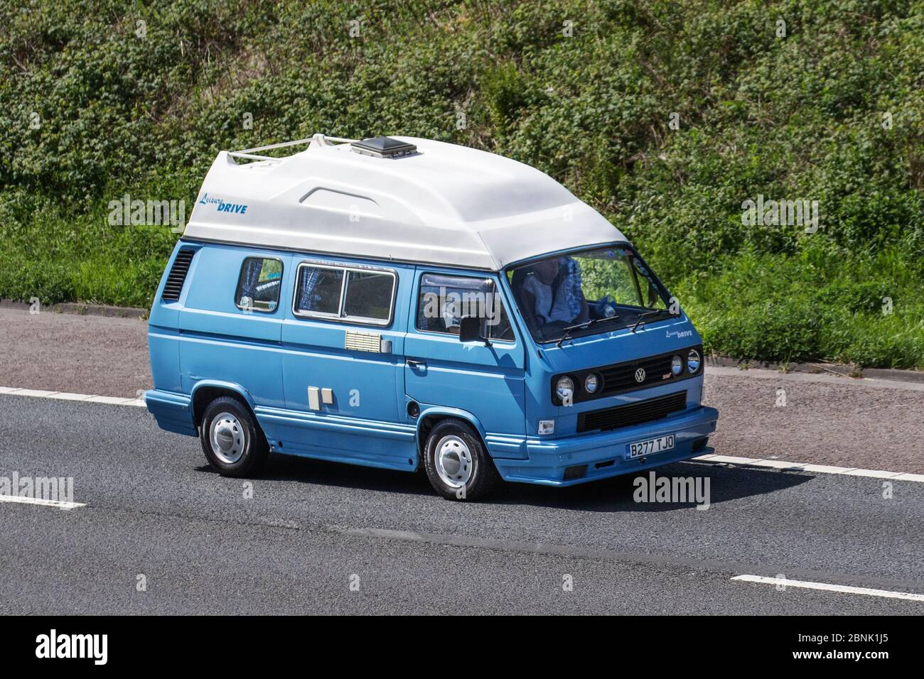 1984 80s VW Volkswagen Transporter 78Ps; ; Touring Caravans and Motorhomes, campervans, RV leisure vehicle, family holidays, caravanette vacations, caravan holiday, life on the road, UK Stock Photo