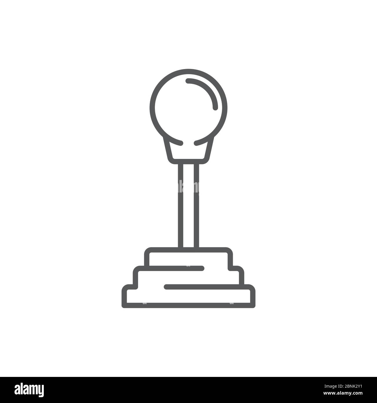 Car transmission vector icon symbol isolated on white background Stock