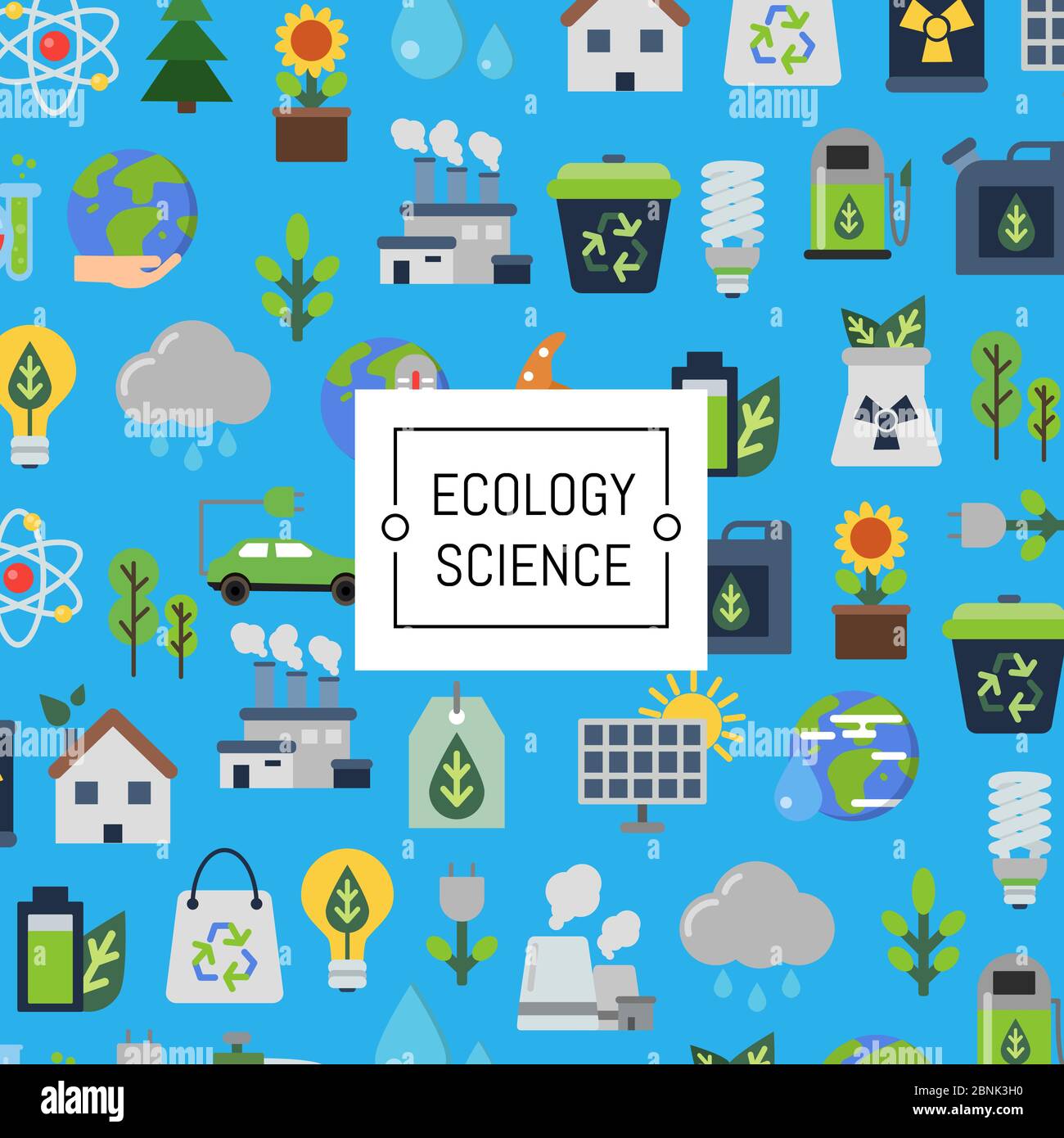 Vector background with ecology flat icons Stock Vector Image & Art - Alamy