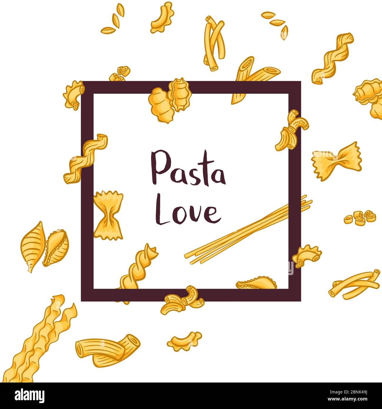 Vector of pasta types Stock Vector Image & Art Alamy