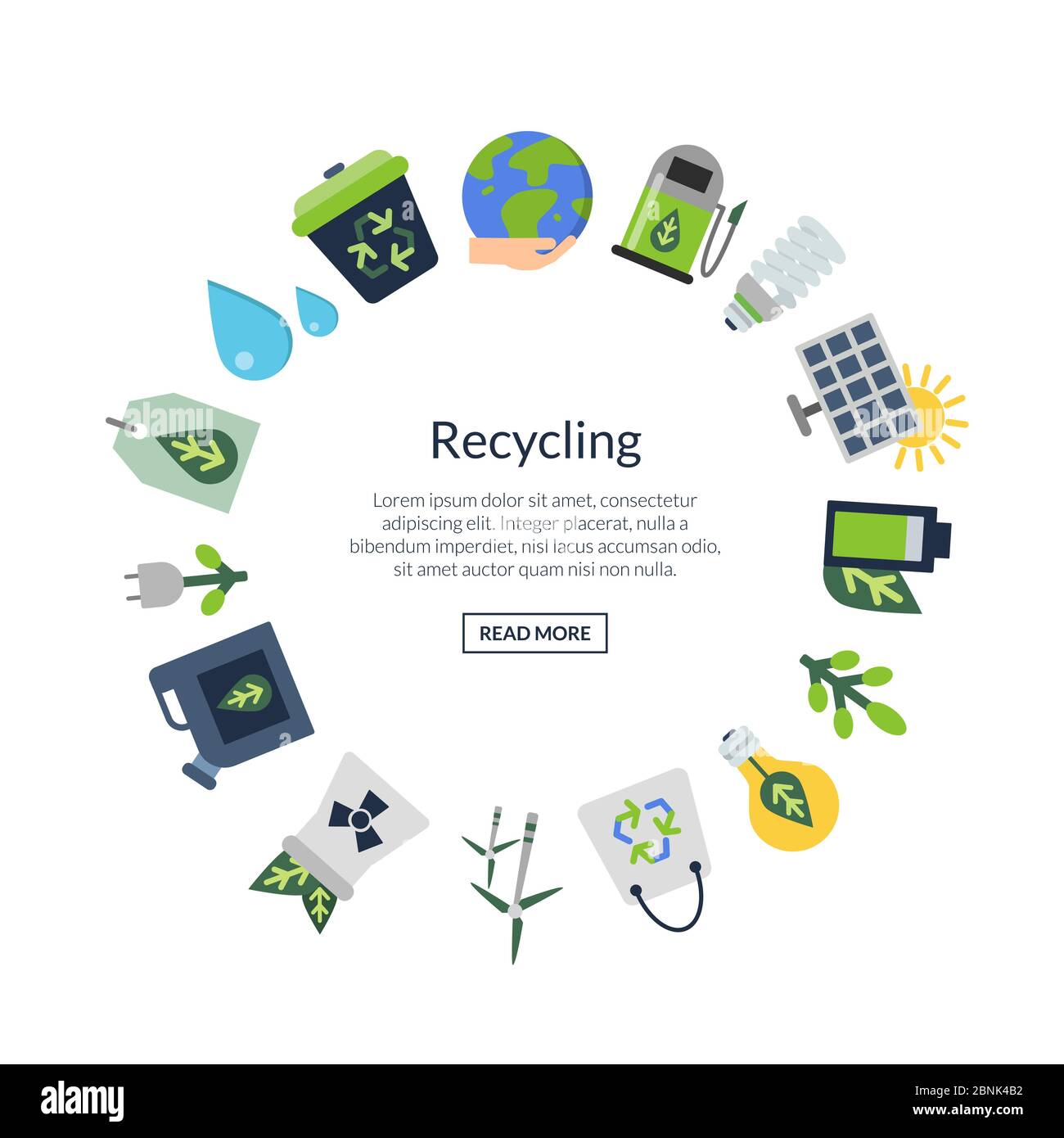 Vector ecology flat icons Stock Vector Image & Art - Alamy