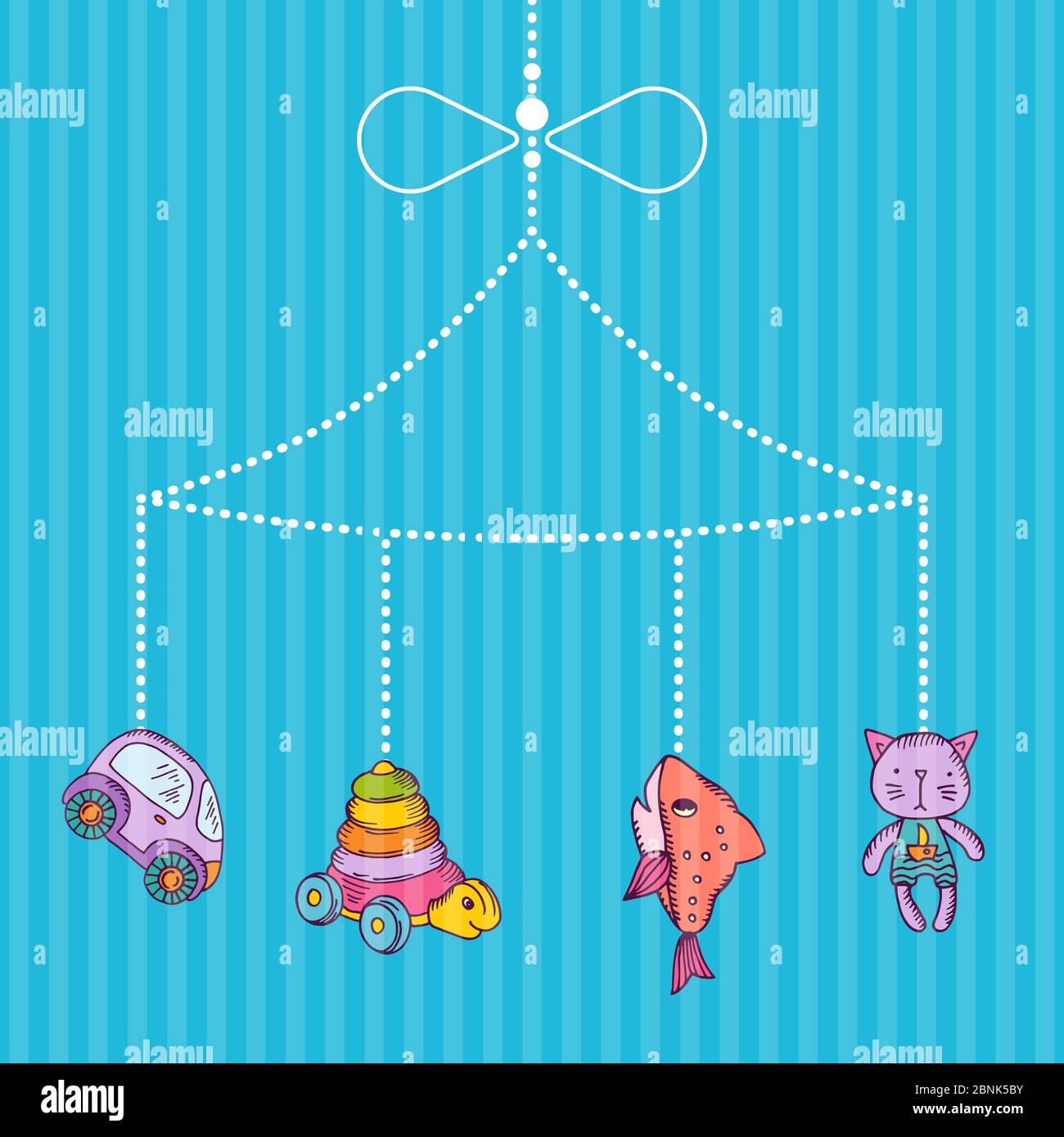 Vector hanging hand drawn kid toys Stock Vector Image & Art - Alamy