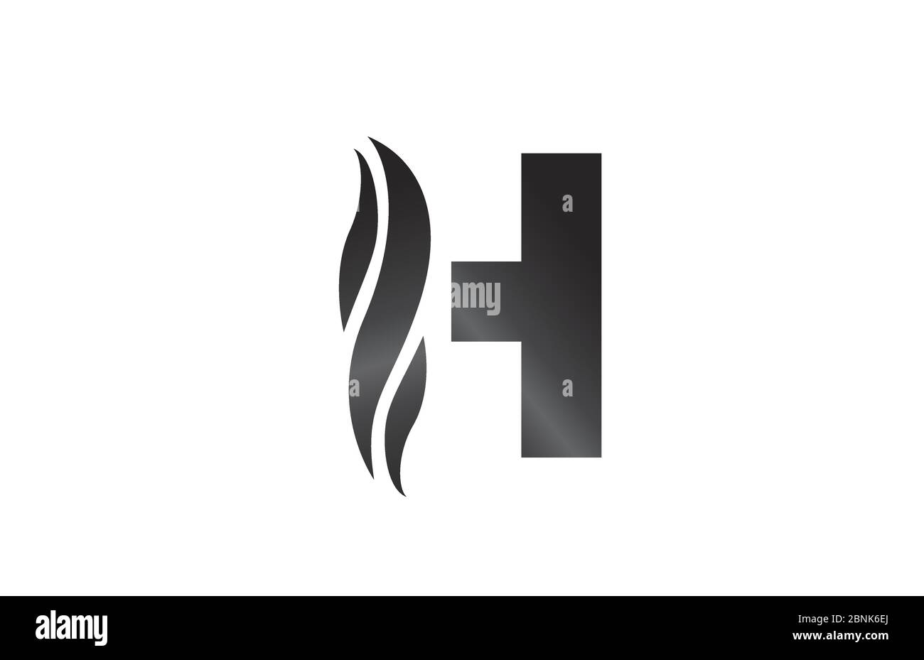 white and black H alphabet letter logo icon for business and company ...