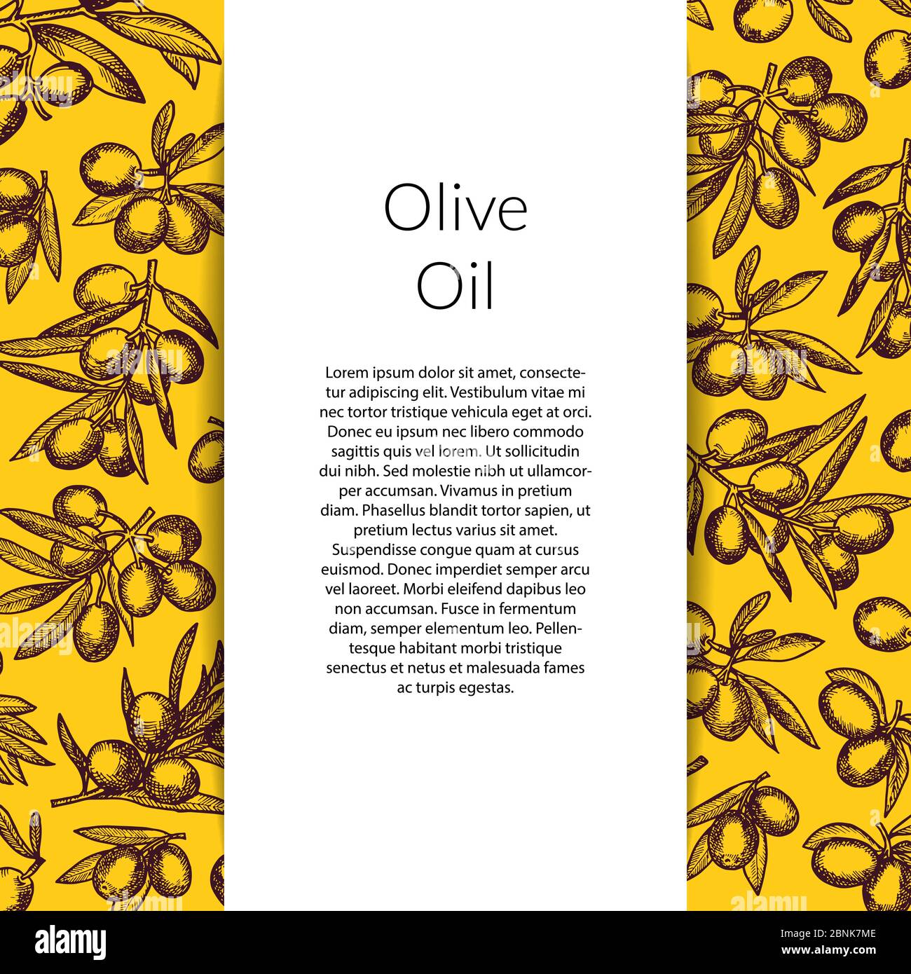 Vector hand drawn olive branches background Stock Vector Image & Art ...