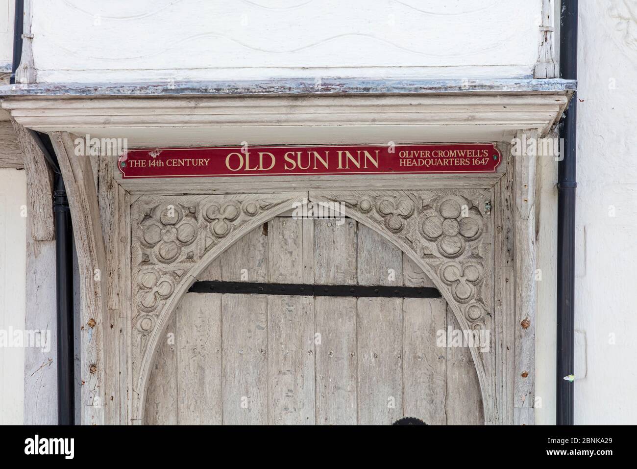 The doorway to the Old Sun Inn Saffron Walden, 13th century