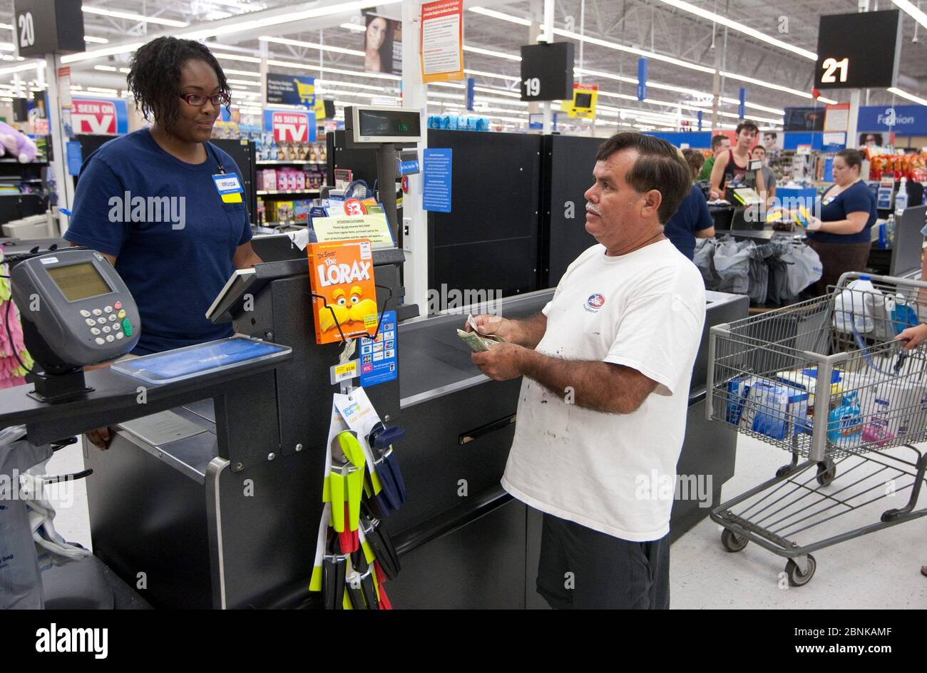 Walmart Retail Store Cashier Check Out Stock Photo 1308539275