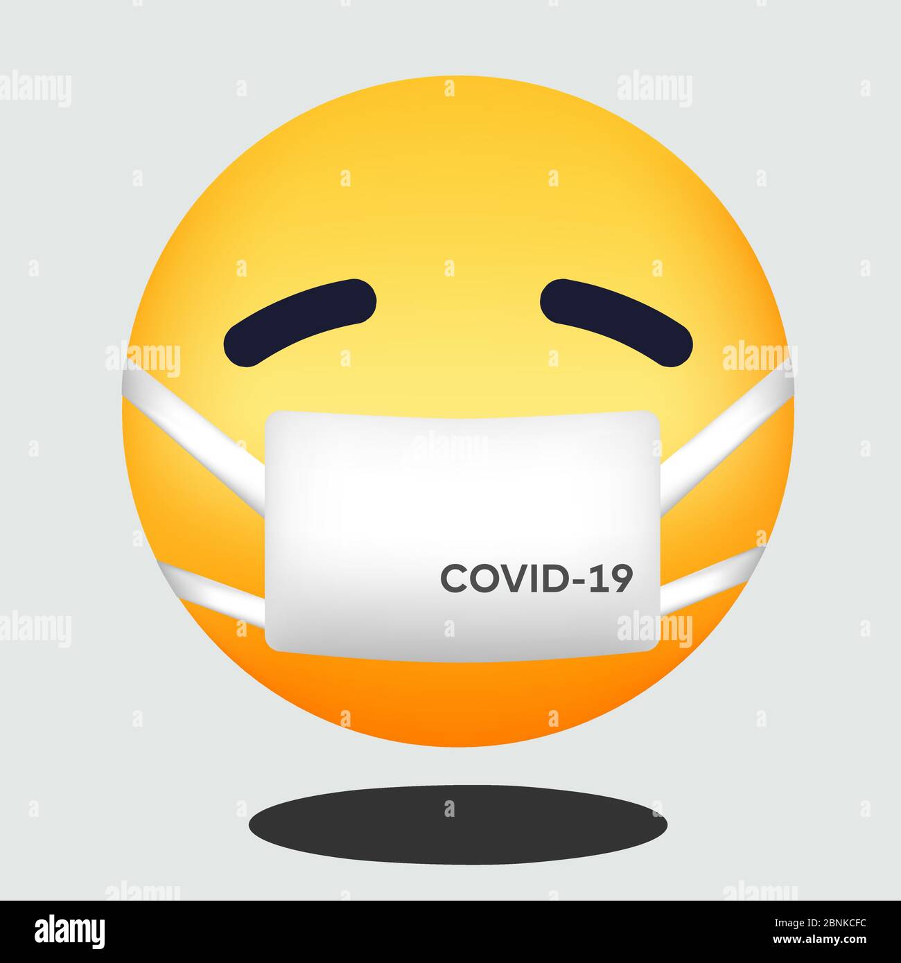 Emoticon Wearing Face Mask Coronavirus Sick Emojis Stock Vector Image