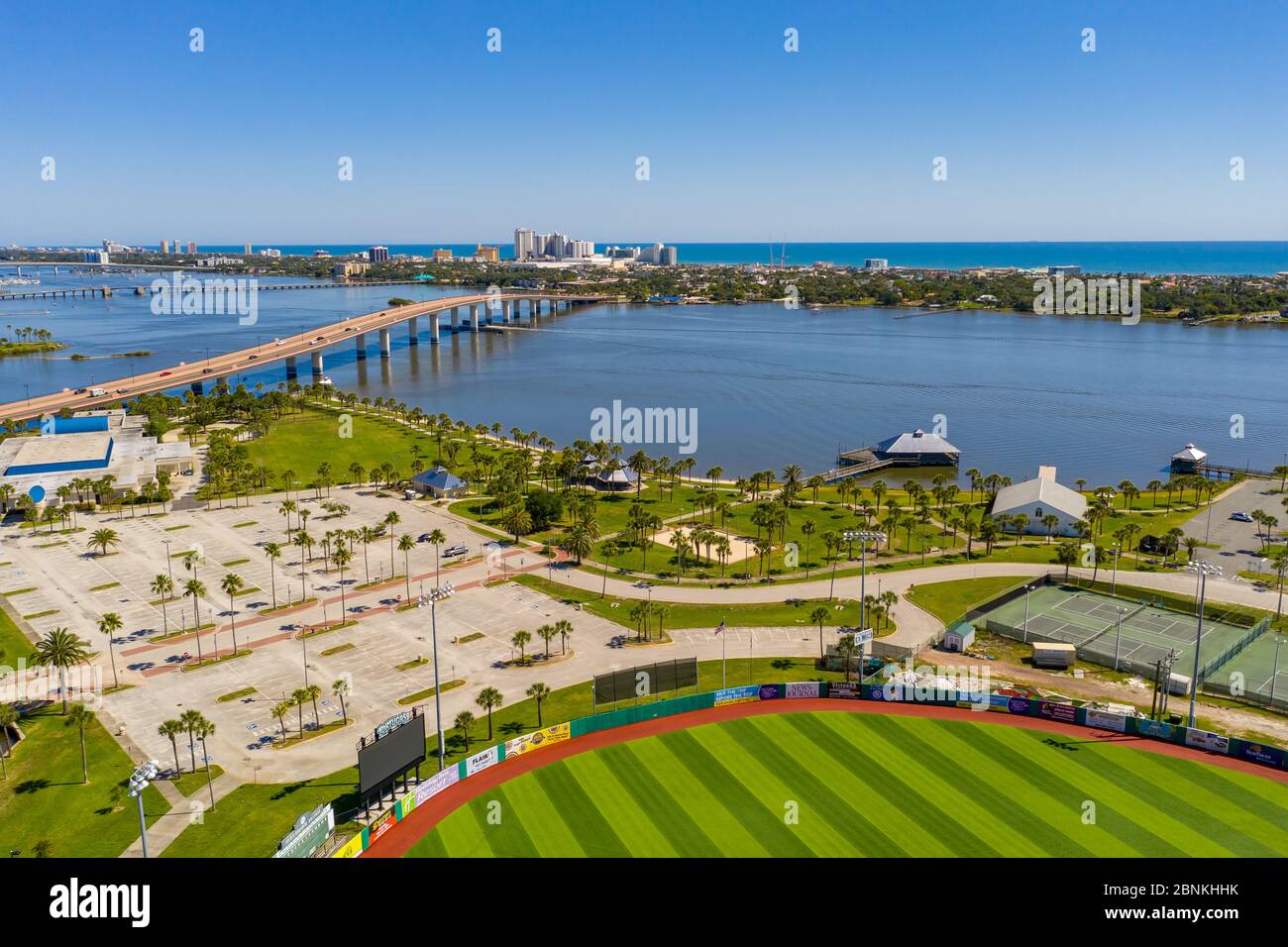 Aerial photo City Island Daytona Beach FL Stock Photo