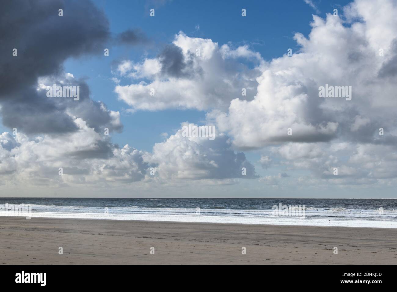 North Sea beach near Renesse Stock Photo