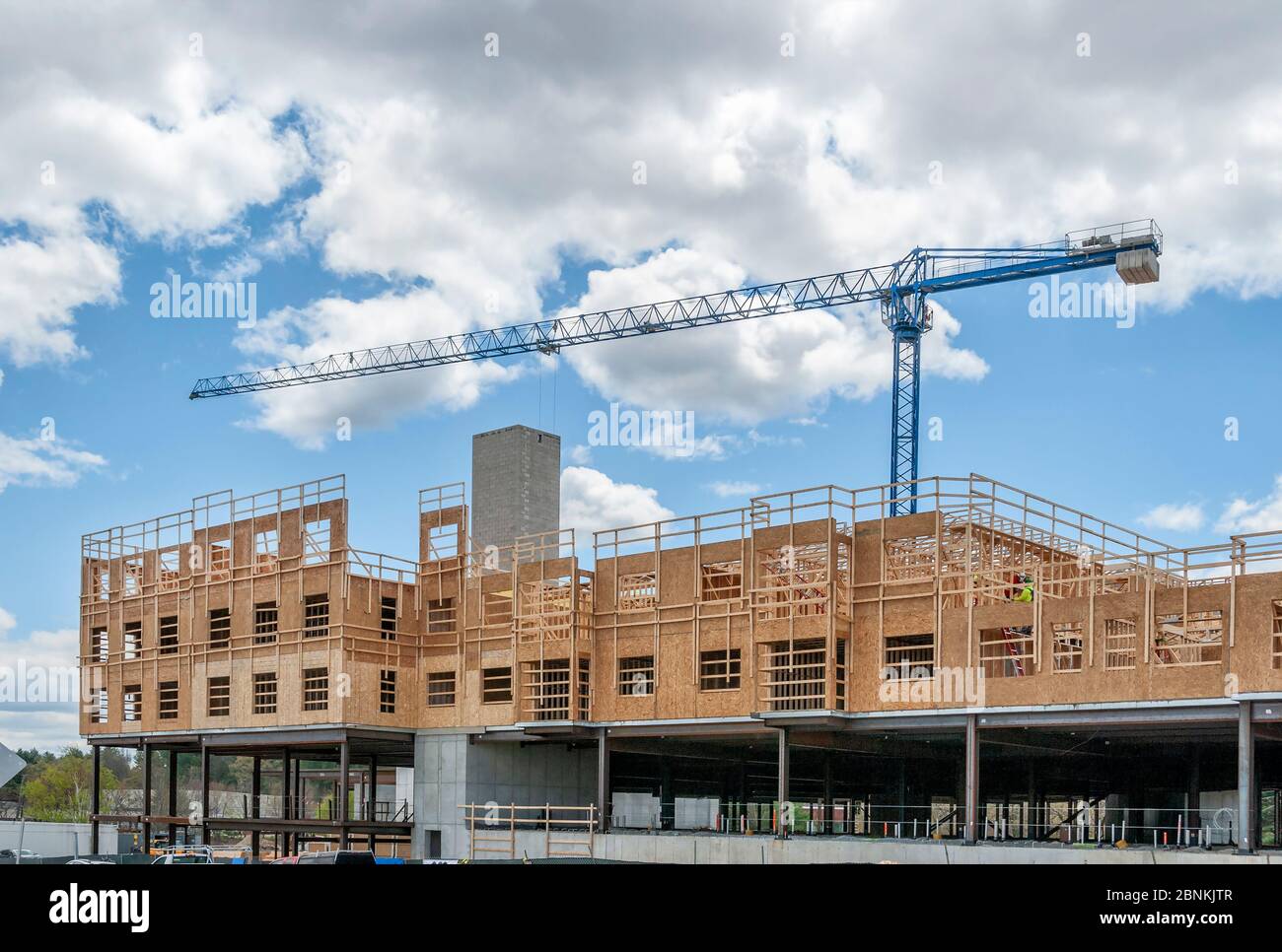 Commercial building construction site Stock Photo