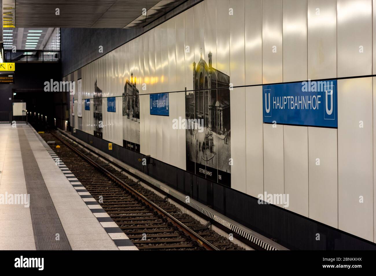 Berlin / Germany - February 22, 2017: Berlin Hauptbahnhof U-Bahn station in Berlin, Germany Stock Photo