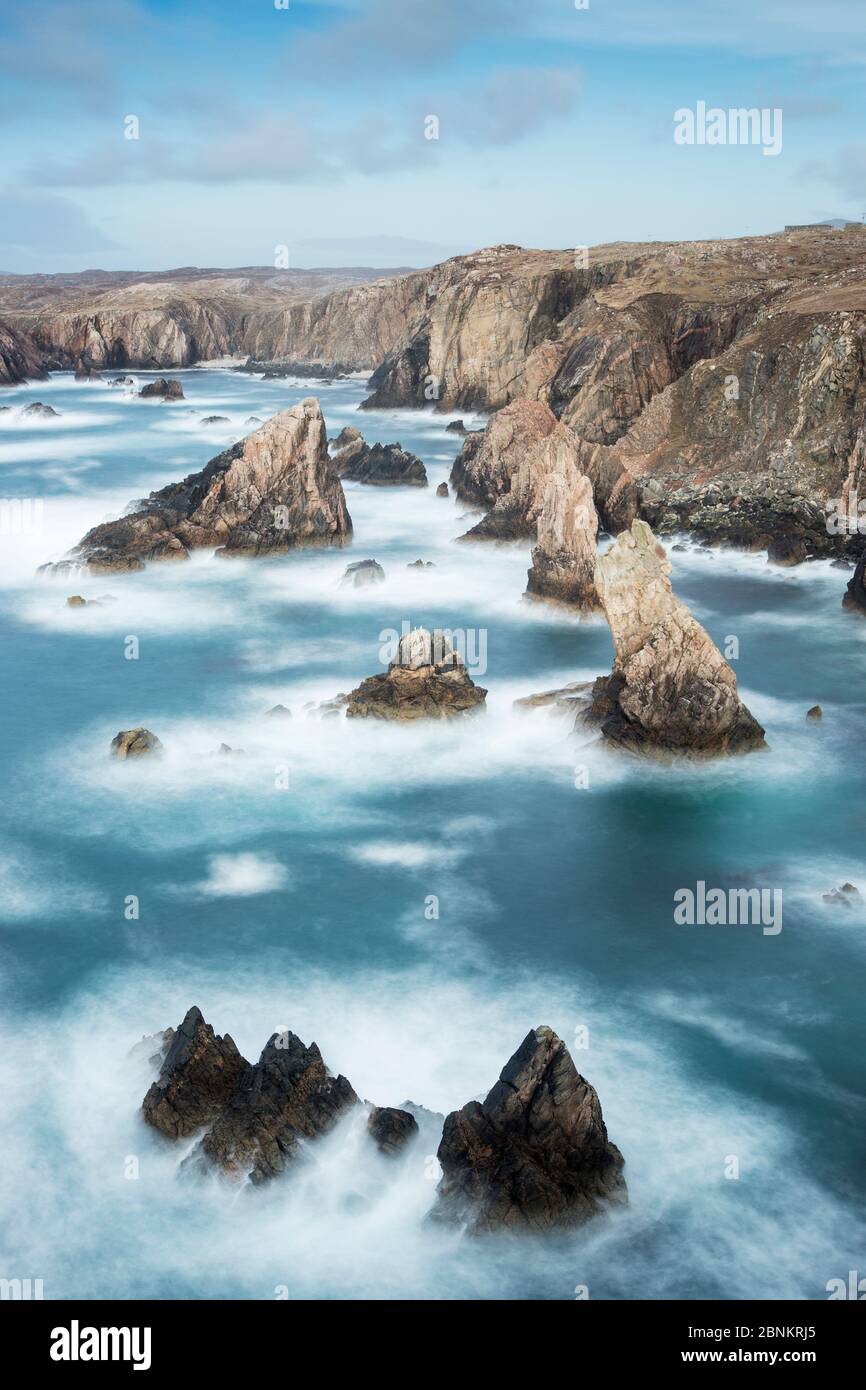 Sea stacks off Mangurstadh / Mangersta Beach, Isle of Lewis, Outer ...