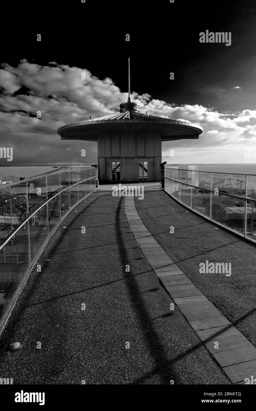 The Pier Hill Lift, Royal Terrace, Southend-on-Sea town, Thames Estuary, Essex, County, England, UK Stock Photo