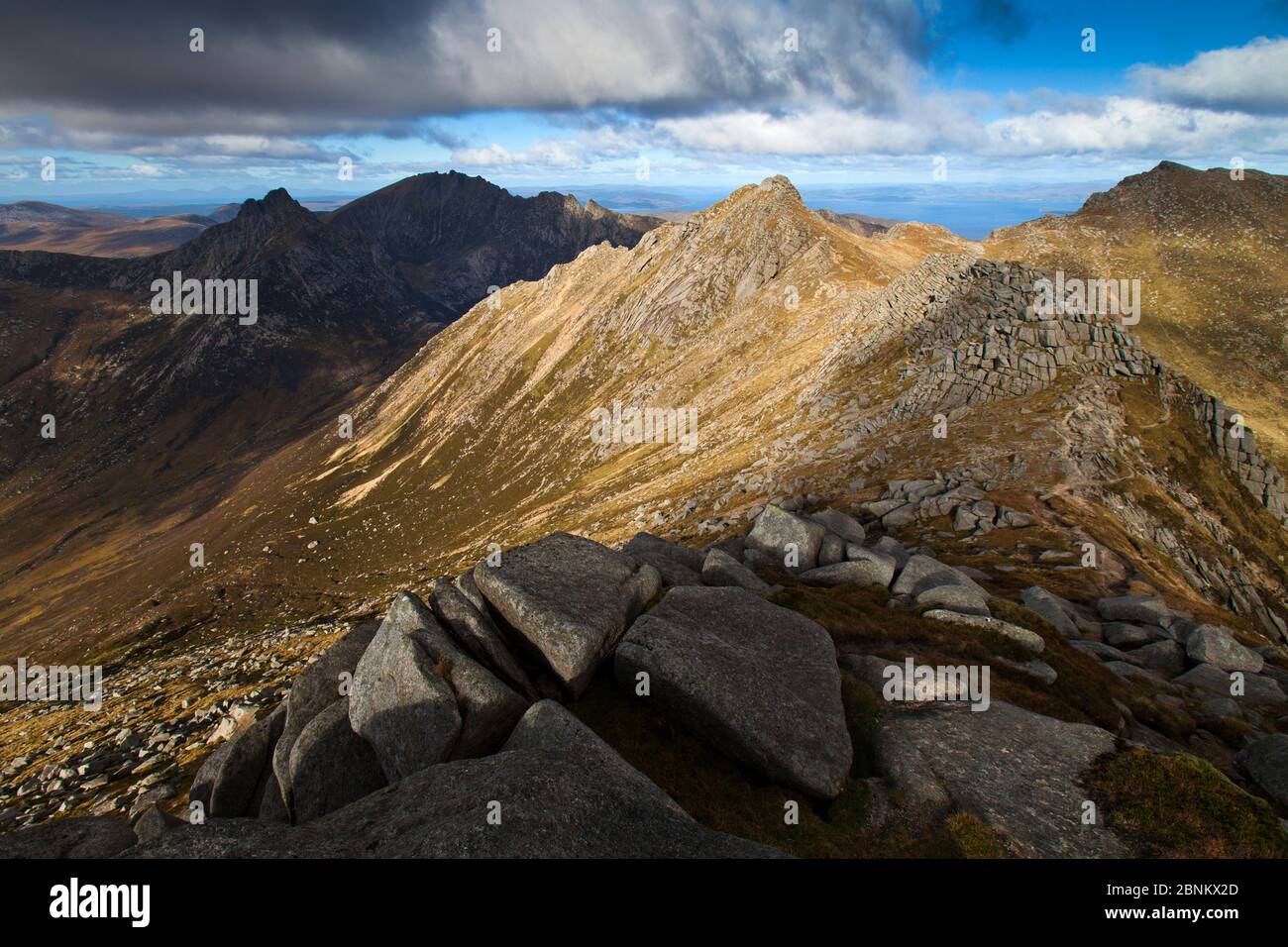 North Goatfell ridge and Cir Mhor, Goatfell Range, Isle of Arran ...