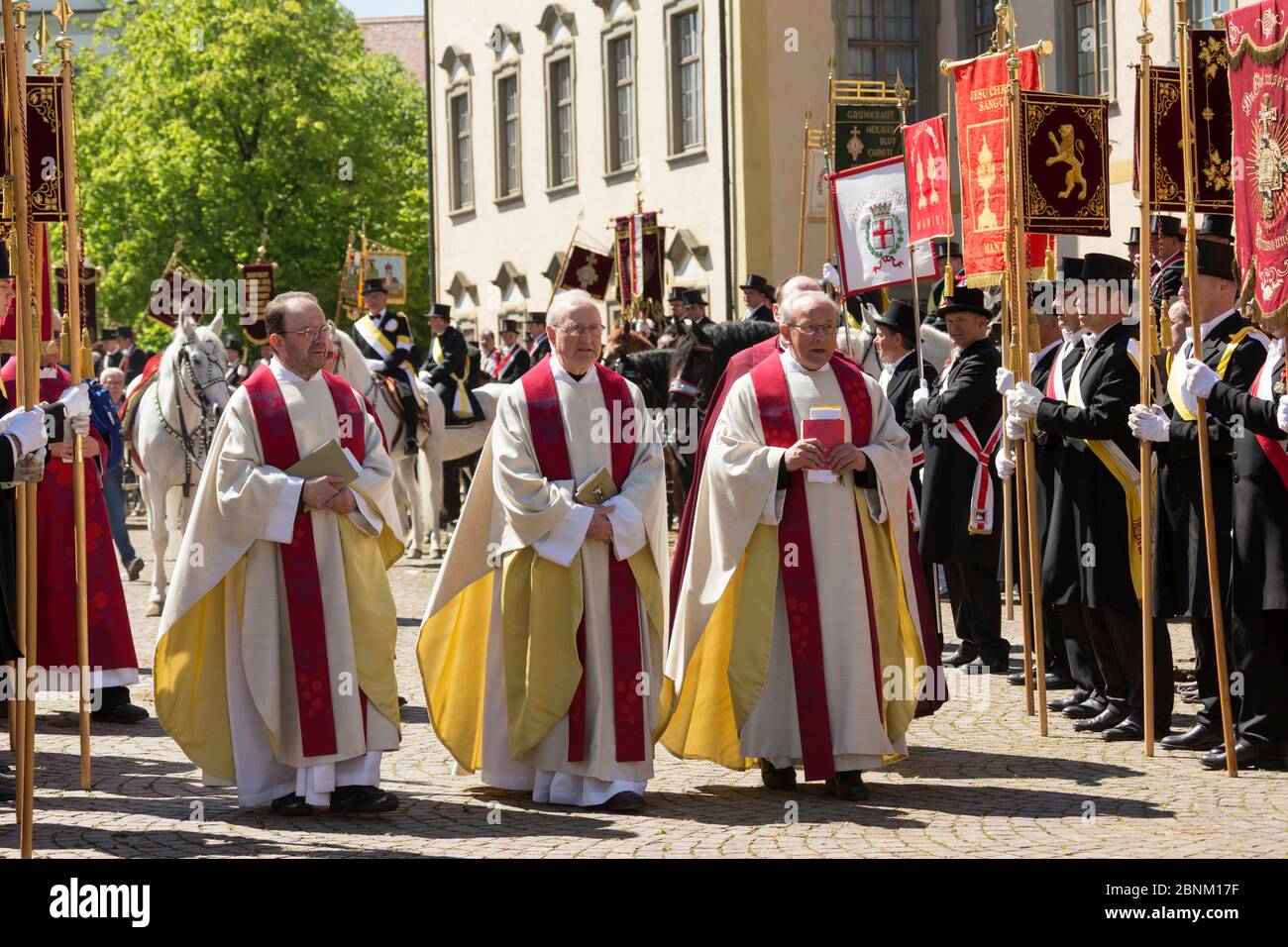 Priests at the Blutritt (the right of blood) the largest European ...
