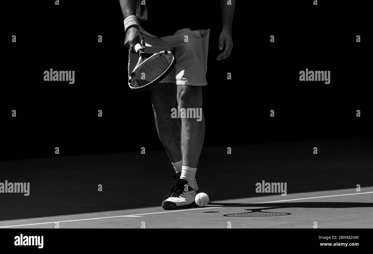 Tennis player Black and White Stock Photos & Images - Alamy