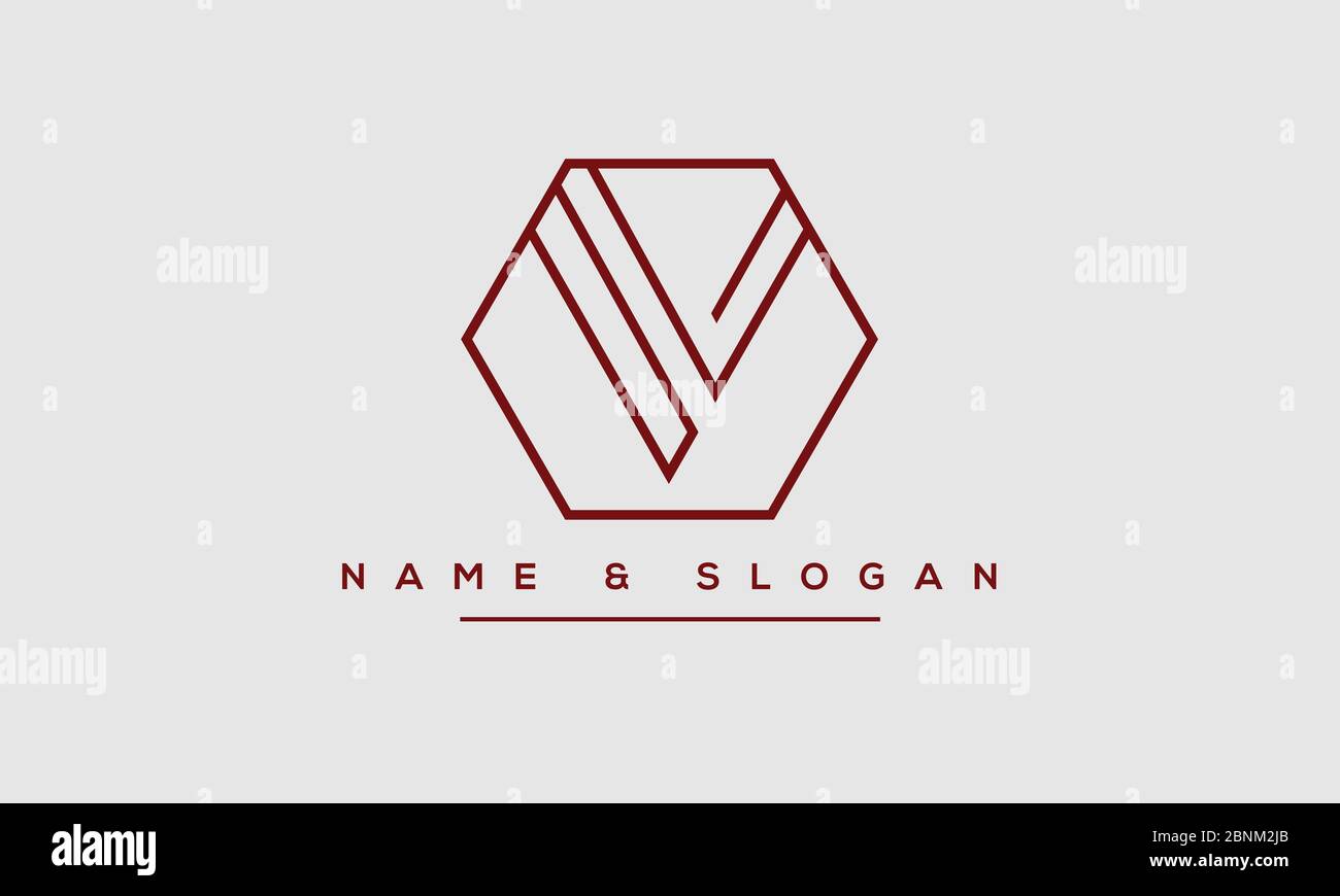 Abstract Letter V, VV Logo Monogram Stock Vector