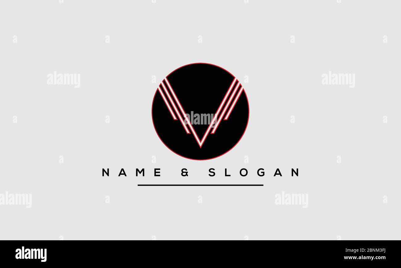 Monogram logo initial letters v hi-res stock photography and images - Alamy
