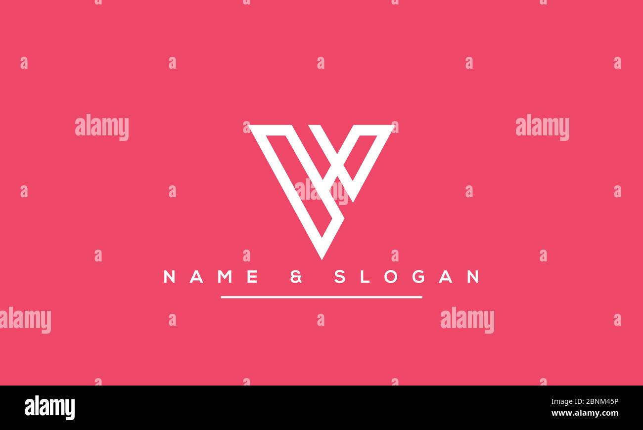 Abstract Letter V, VV Logo Monogram Stock Vector