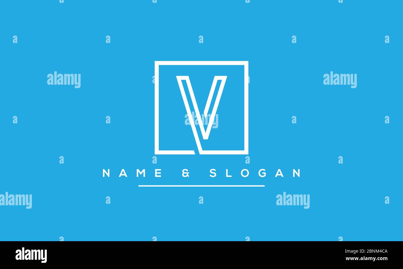 Abstract Letter V, VV Logo Monogram Stock Vector