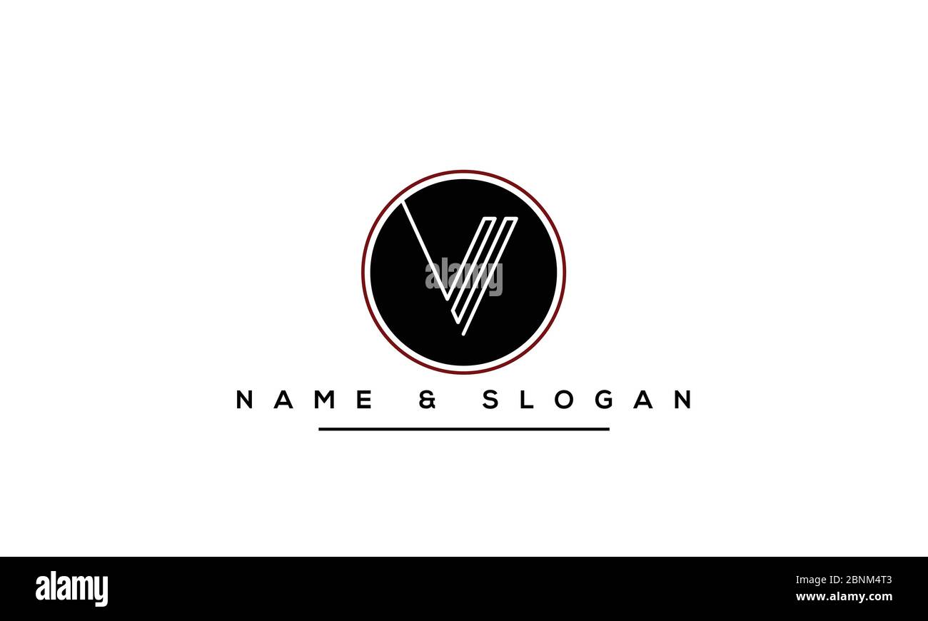 Abstract Letter V, VV Logo Monogram Stock Vector