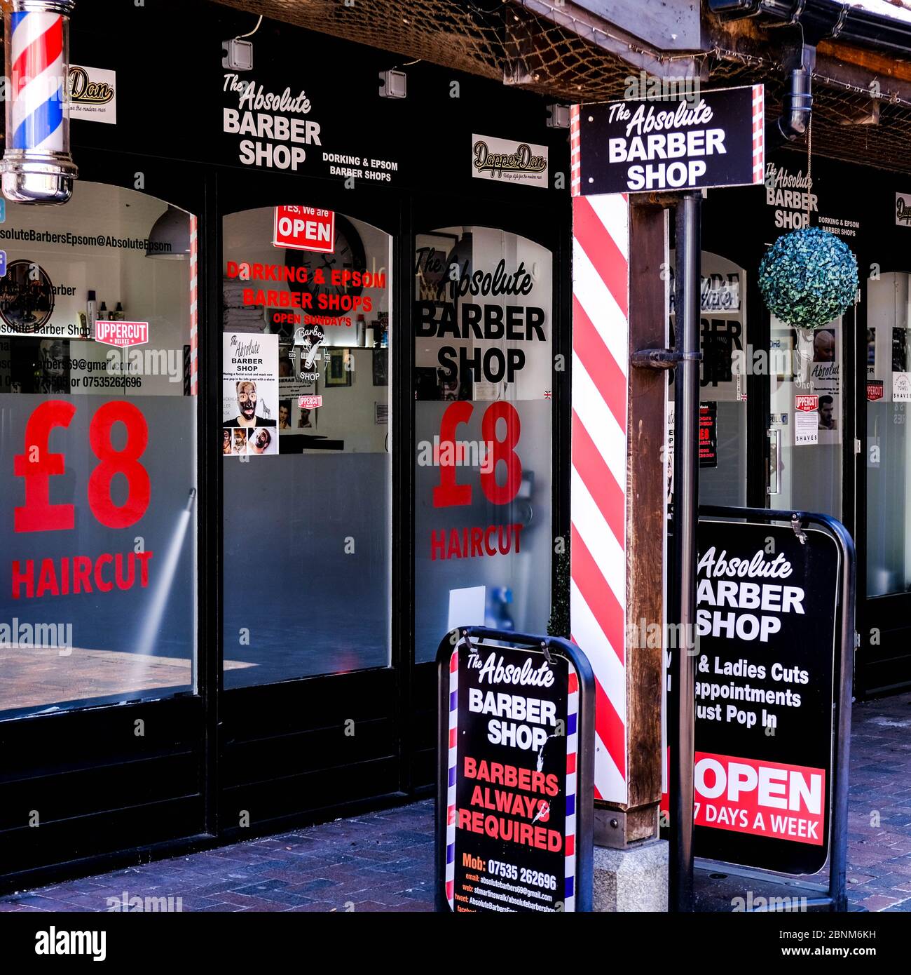 Mens Traditional Hairdressing Barbers Shop Stock Photo