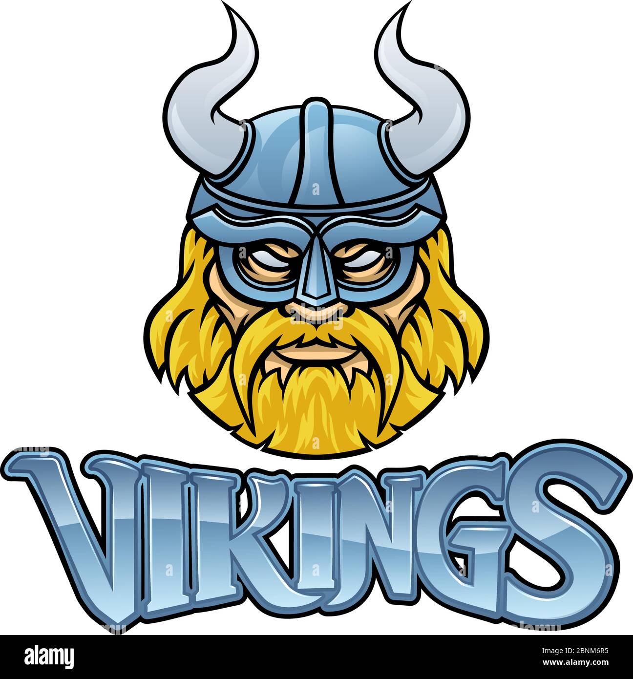 Viking Mascot Warrior Sign Graphic Stock Vector