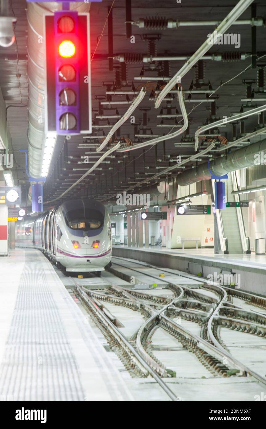 Barcelona Sans railway station Stock Photo Alamy