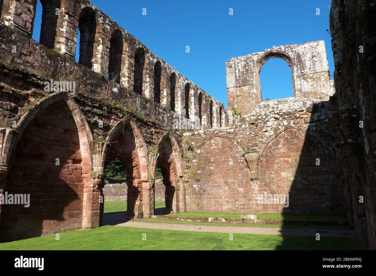 The ruins of the twelfth-century Furness Abbey in Barrow-in-Furness, Cumbria Stock Photo