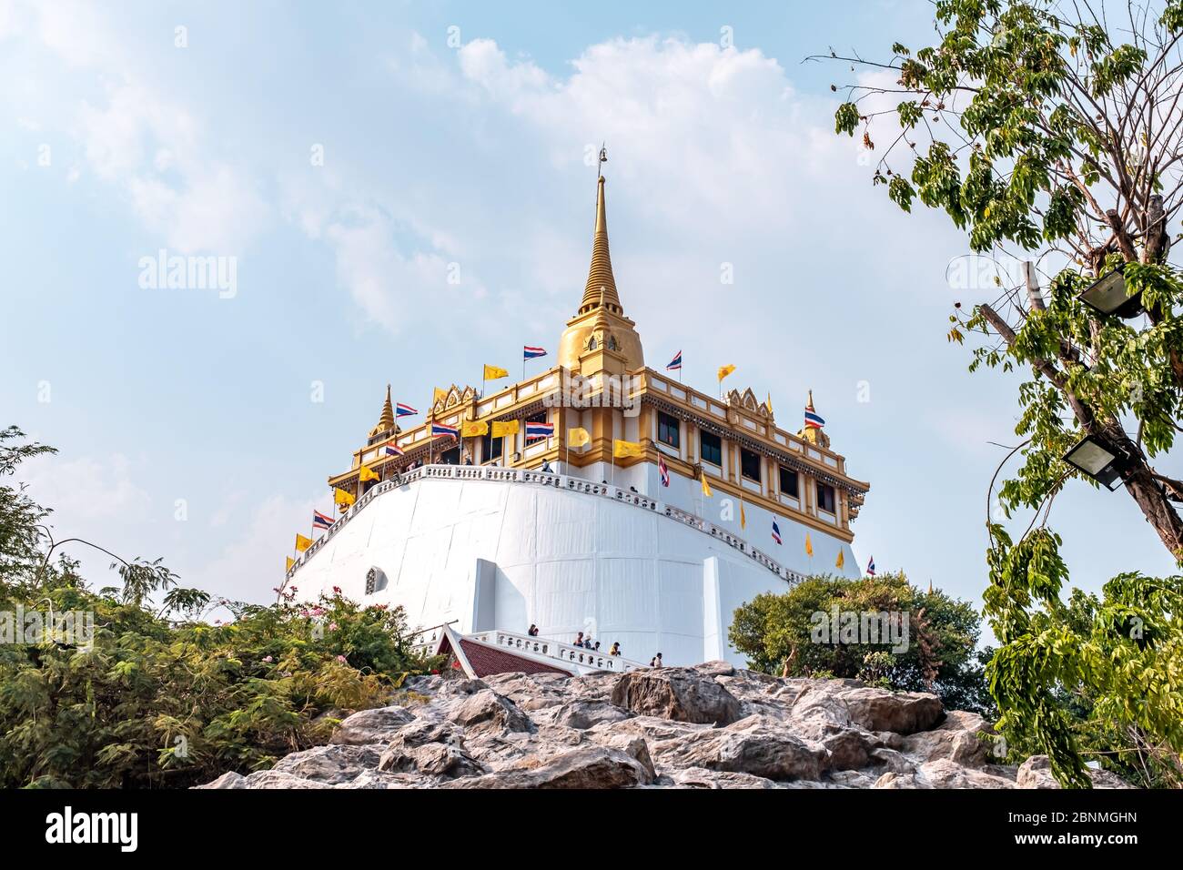Bangkok Thailand January 20 2020 Golden Mount Or Golden Mountain Temple Known As Wat Saket In Thai Language Stock Photo Alamy