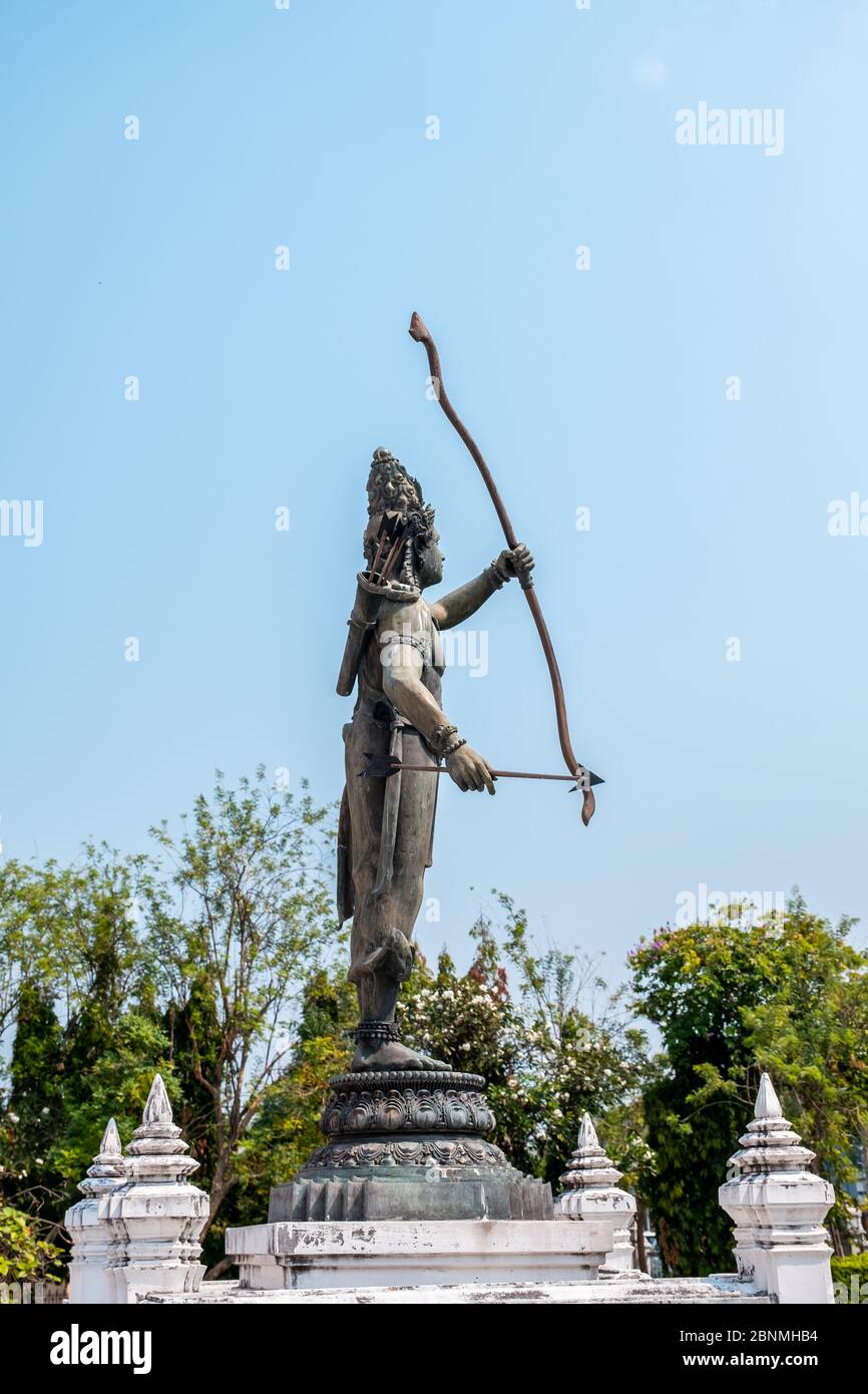 Bangkok / Thailand - January 19, 2020: Statue of Vishnu, Vishnu is god figure in Hinduism. The statue in Bangkok National Museum building Stock Photo