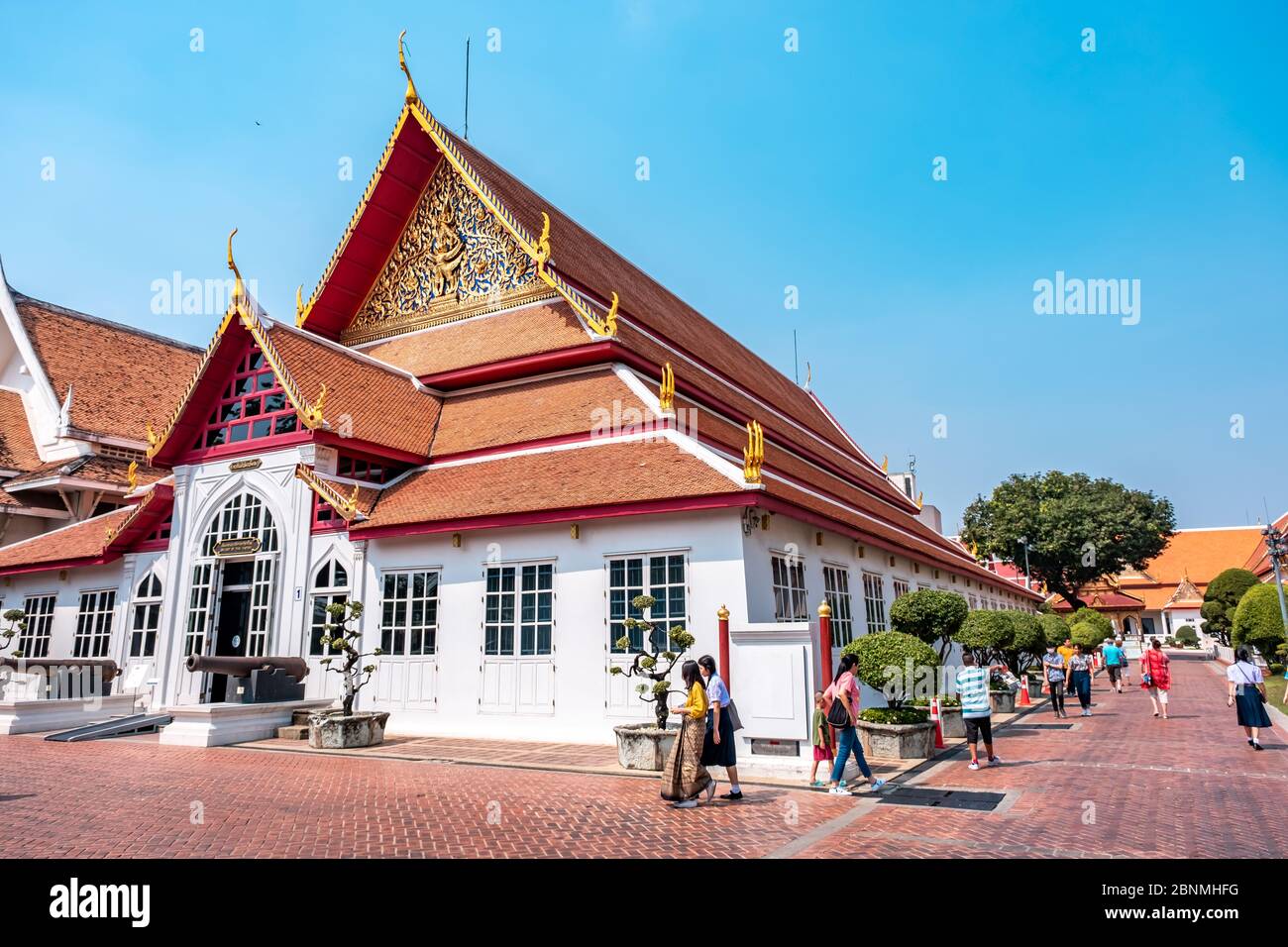 Bangkok / Thailand - January 19, 2020: Bangkok National Museum building in old downtown Stock Photo