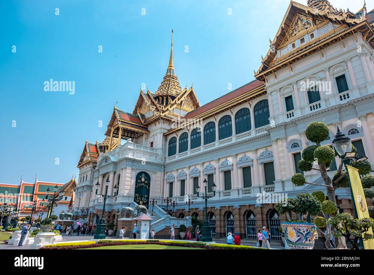 Bangkok / Thailand - January 19, 2020: Grand Palace is name of this place. This palace most popular destination for tourists Stock Photo