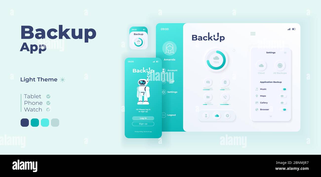 Backup app screen vector adaptive design template. Cloud storage application day mode interface with flat characters. Personal internet database smartphone, tablet, smart watch cartoon UI Stock Vector Image & Art - Alamy Backup app screen vector adaptive design template. Cloud storage application day mode interface with flat characters. Personal internet database smartphone, tablet, smart watch cartoon UI Stock Vector Image & Art - Alamy