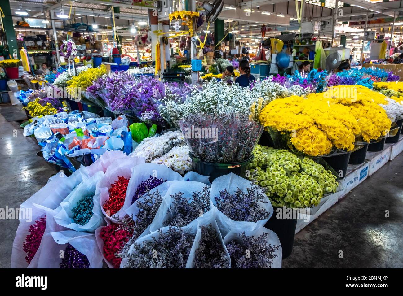 Bangkok / Thailand - January 15, 2020: Bangkok Flower Market this place known as ' Pak Khlong Talat 'in native language Stock Photo