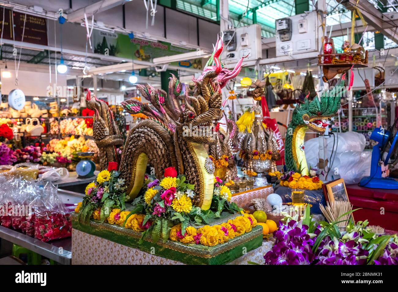 Bangkok / Thailand - January 15, 2020: Bangkok Flower Market this place known as ' Pak Khlong Talat 'in native language Stock Photo