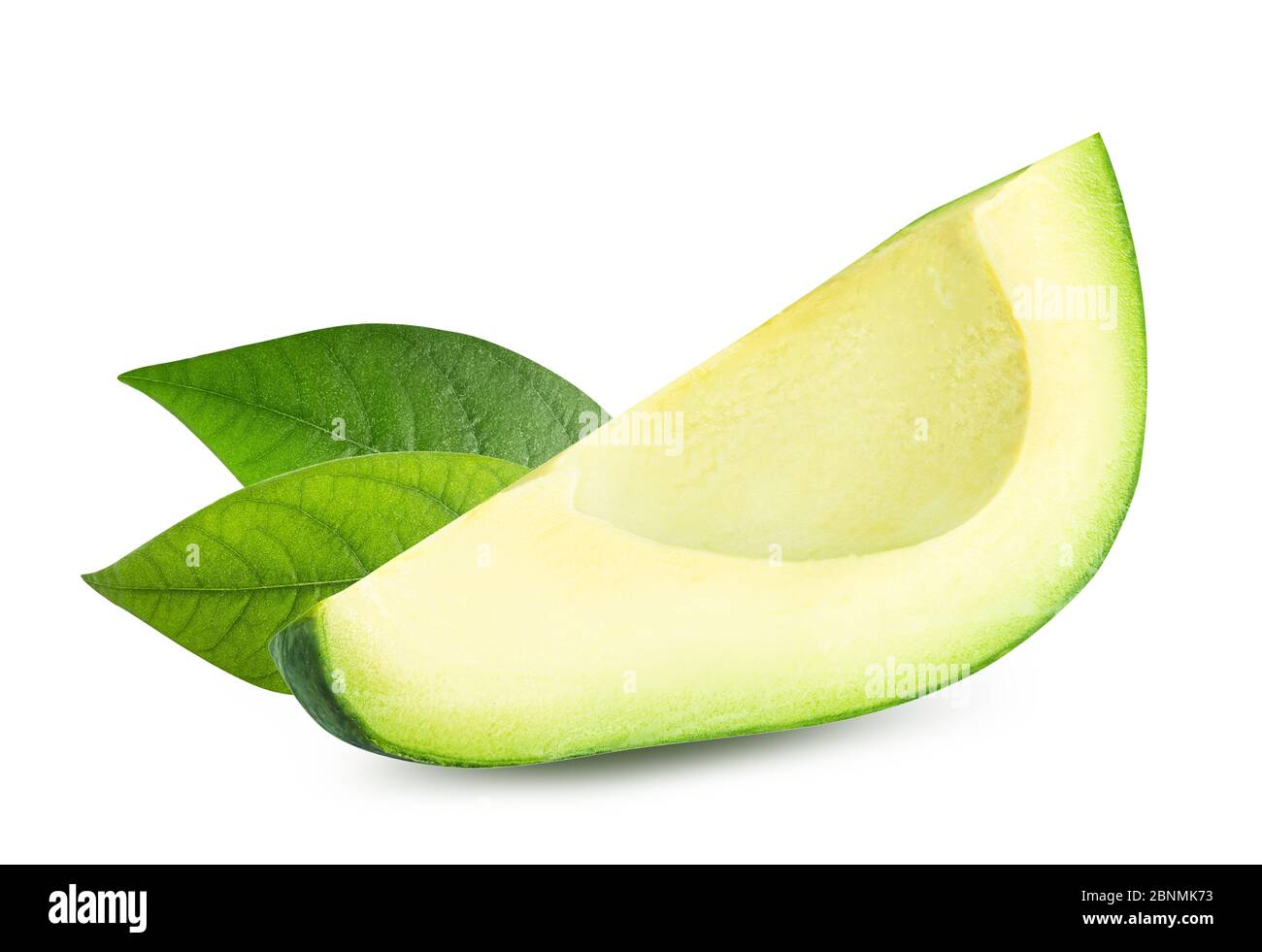 Fresh avocados isolated on white background Stock Photo