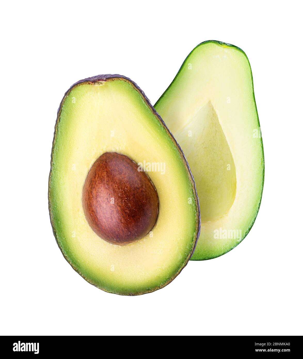 Fresh avocados isolated on white background Stock Photo