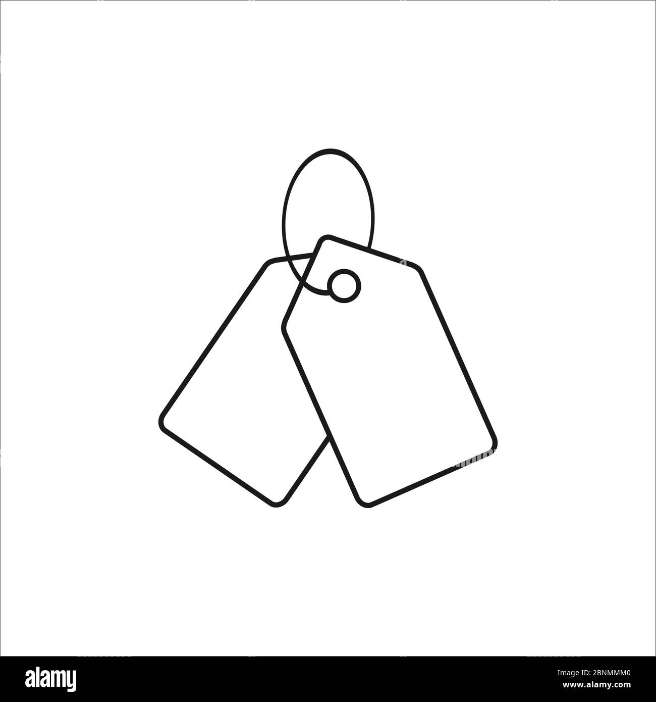 Label line icon. Price tag icon line symbol vector on white background ...