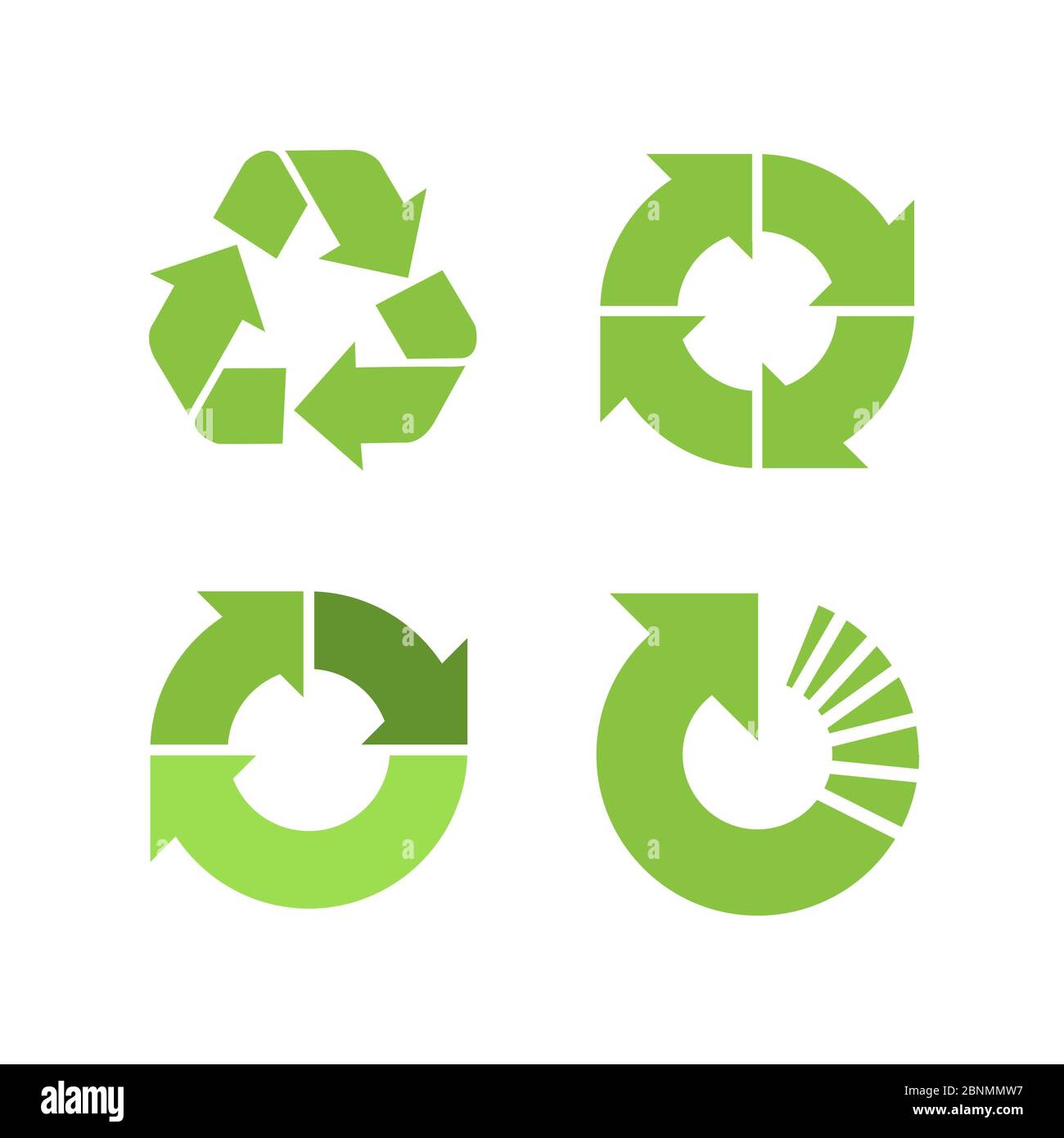 Recycle icon set template color editable. Recycle symbol pack vector ...