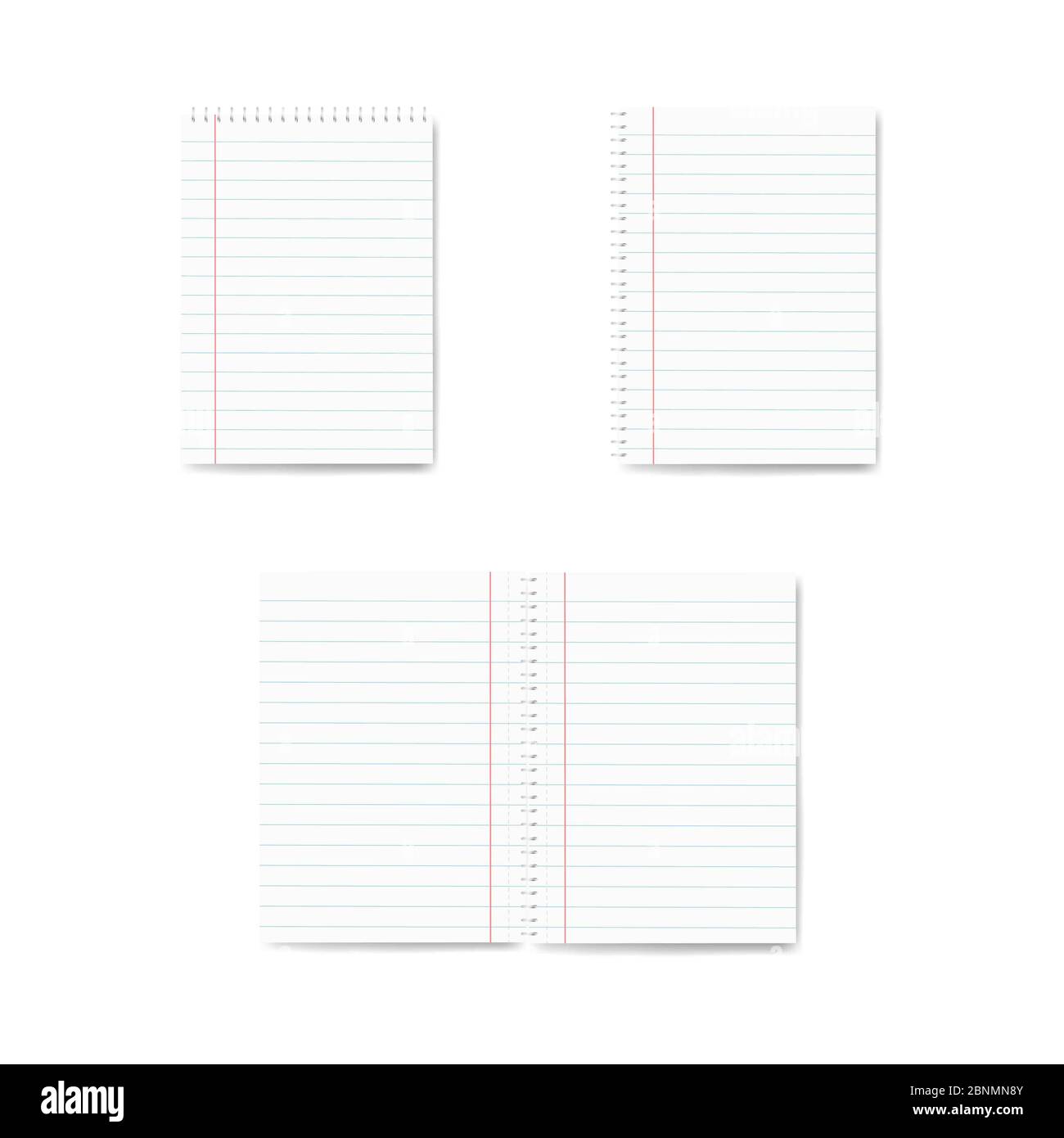 Notepads icon with shadow. Flat style, Vector illustration Stock Photo ...