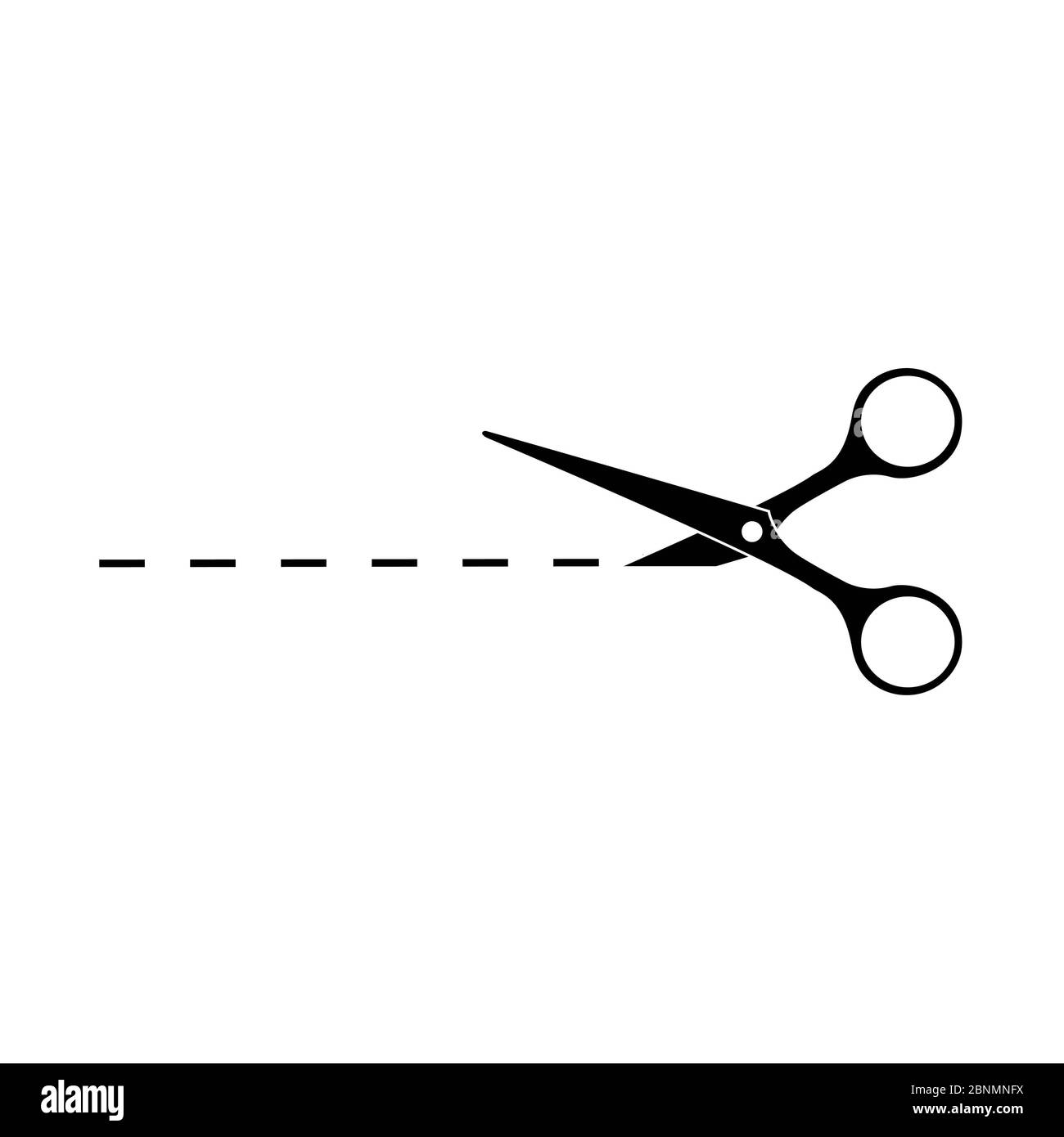 Scissors Cut Lines Icon Badge Place Cutting Stock Vector by ©arhimicrostok  239331766