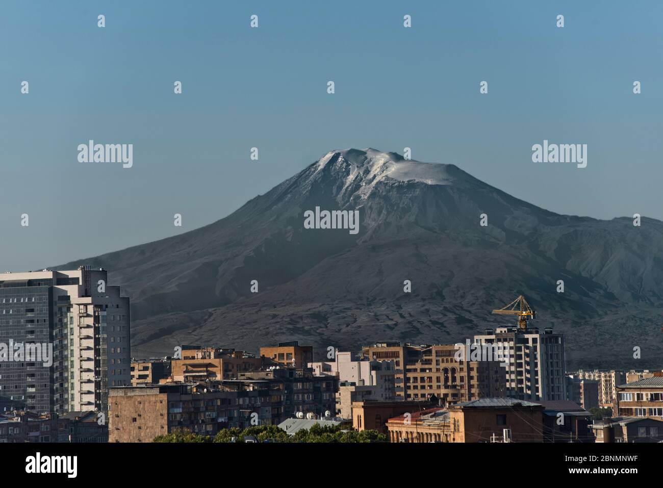 Mount Ararat, view from Yerevan Cascade. Armenia Stock Photo