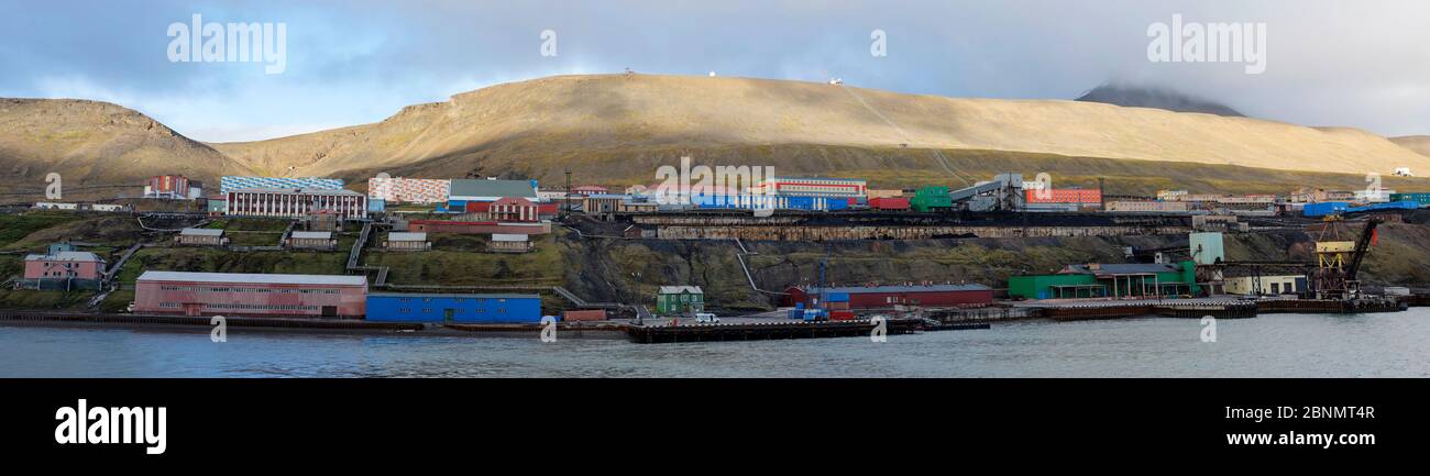 Barentsburg, Russian settlement on Svalbard, Norway, July 2016. Stock Photo