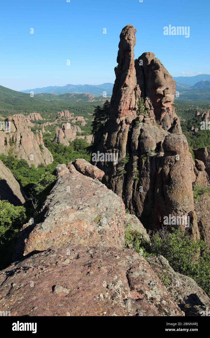 The amazing and interesting Belogradchik rocks in the spring sunshine ...